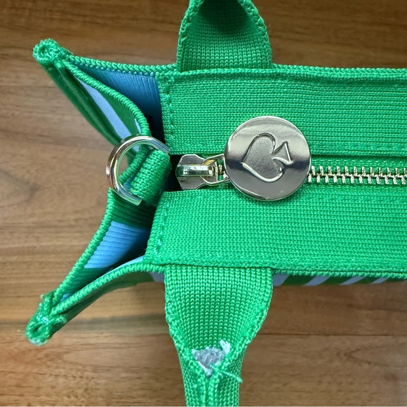NWOT Kate Spade New York x Target Green and White Stripe Knit Crossbody Bag OS - Picture 13 of 16